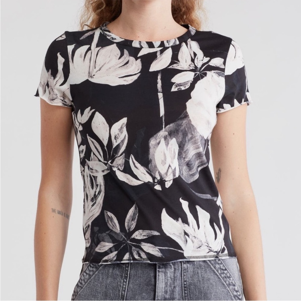 All Saints Bella Floral Tee Size Small